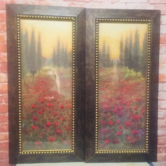 Set Two Framed Vintage Poppy Tree Art Pints by Home and Garden Party - Picture 9 of 16